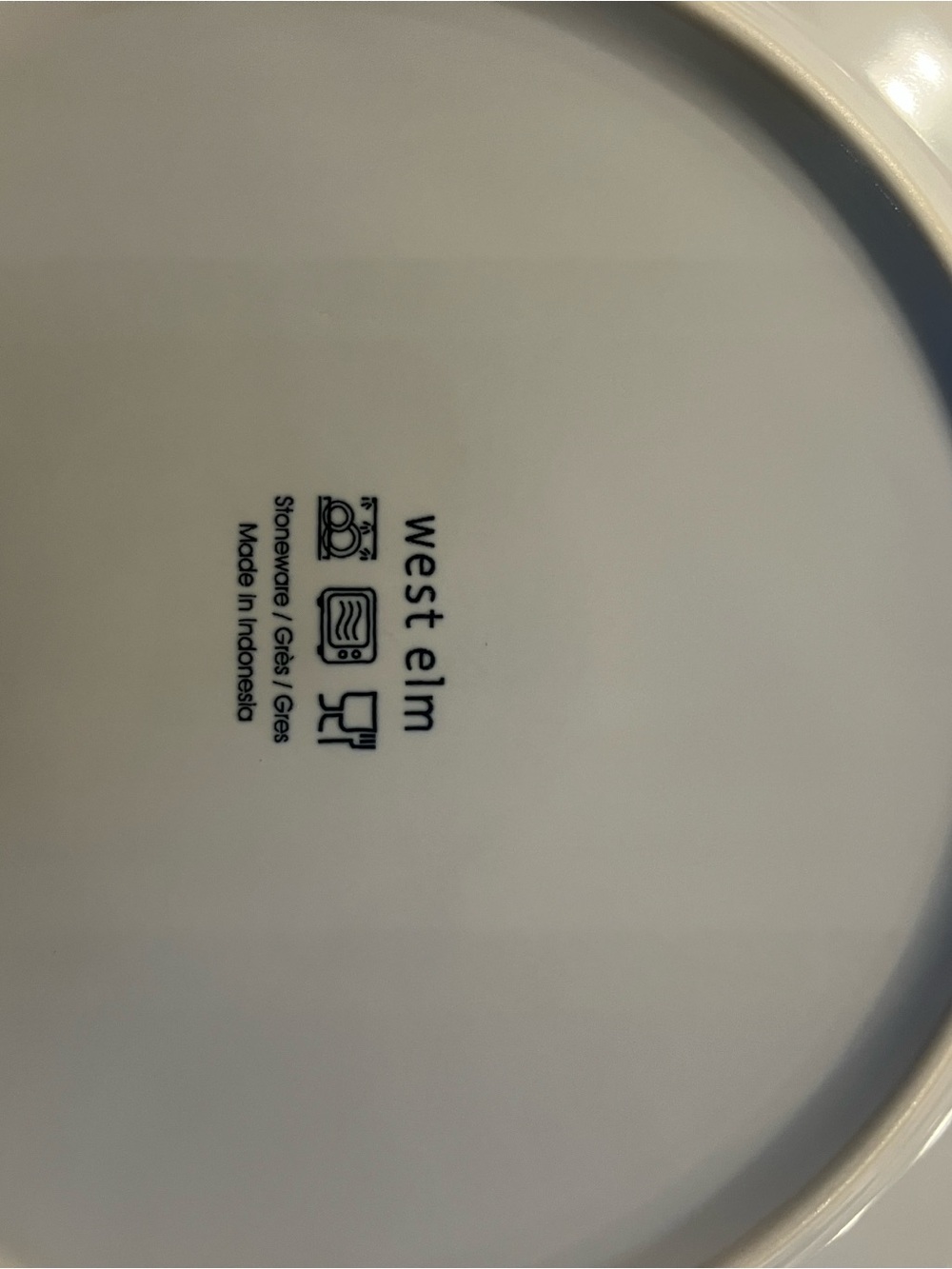 West Elm Nilak Blue and Brown Salad Plates set of 4 - Picture 2 of 3